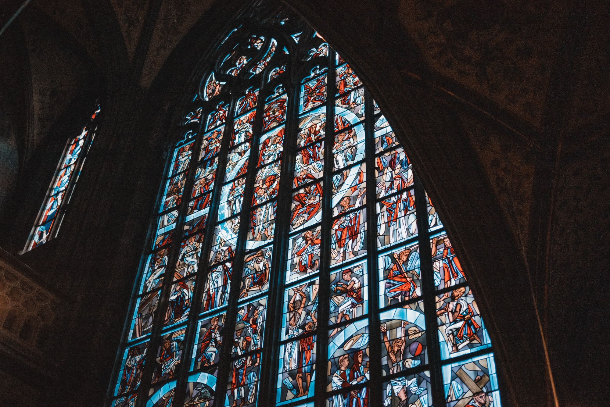 Glas in lood in de Dom van Aken