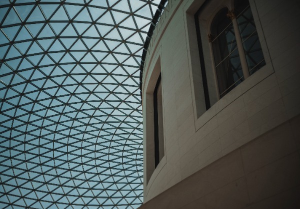Het dak van het British Museum