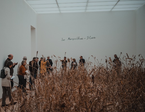 Een kunstwerk van Anselm Kiefer in Museum Voorlinden, met veel tarwe