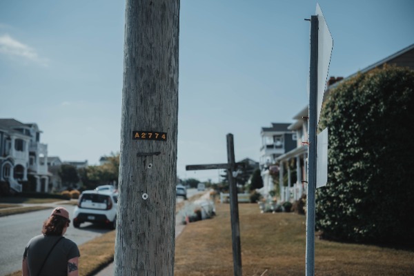 Straatpaal aan de Jersey Shore