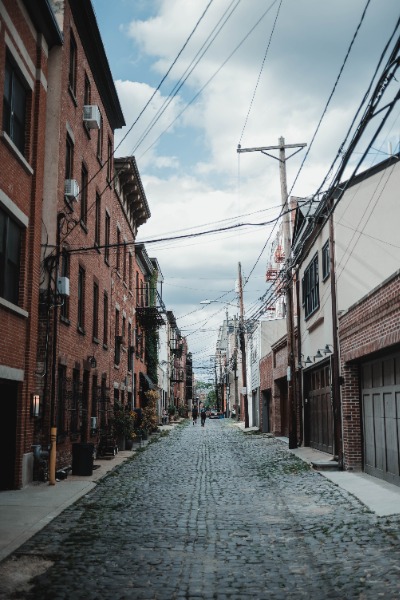 Een straat in New Jersey