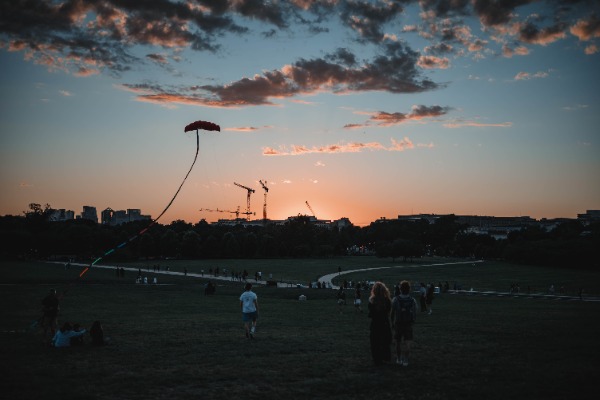 Een mooi uitzicht tegen de avondlucht in Washington DC