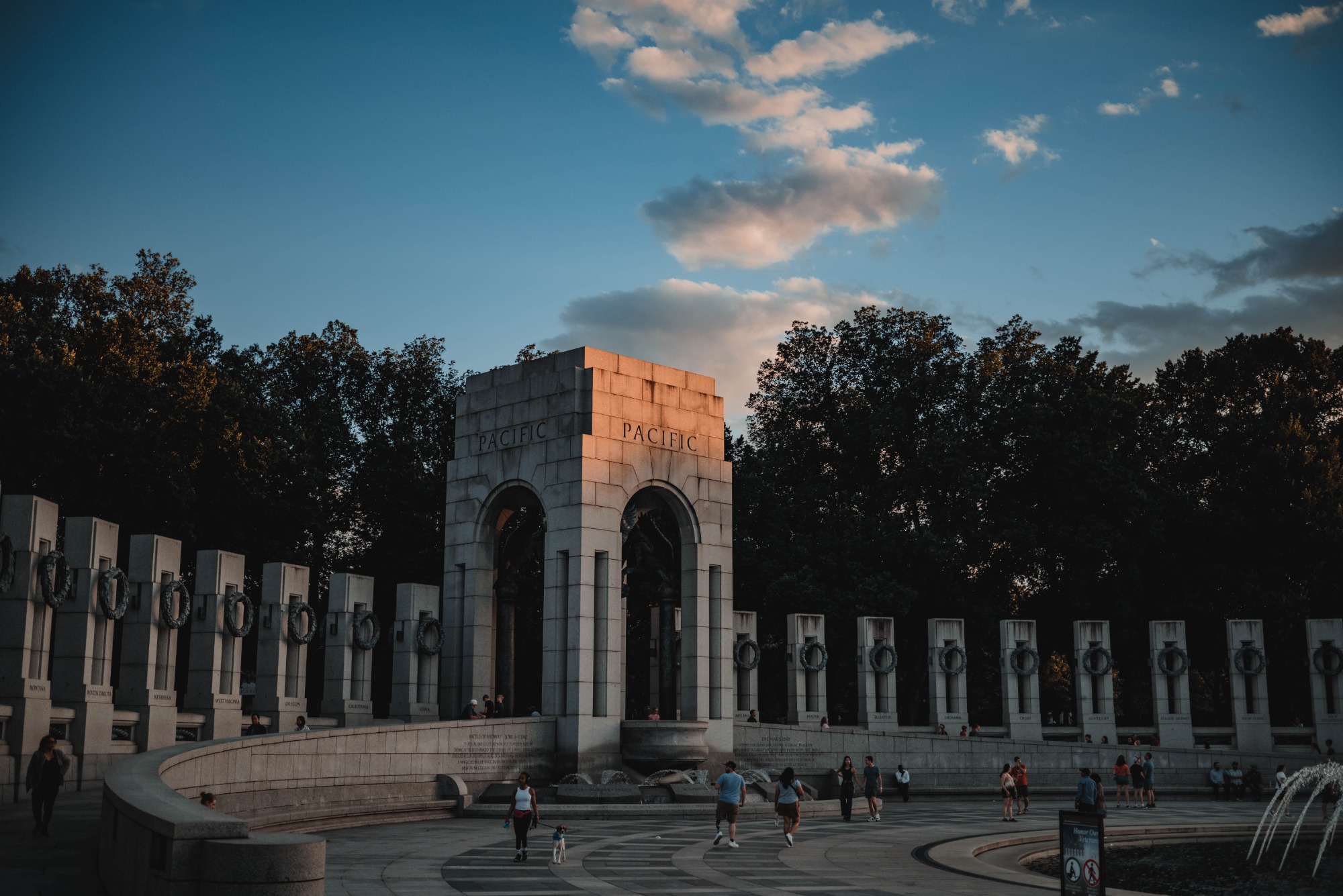 Een monument op de Mall in Washington DC